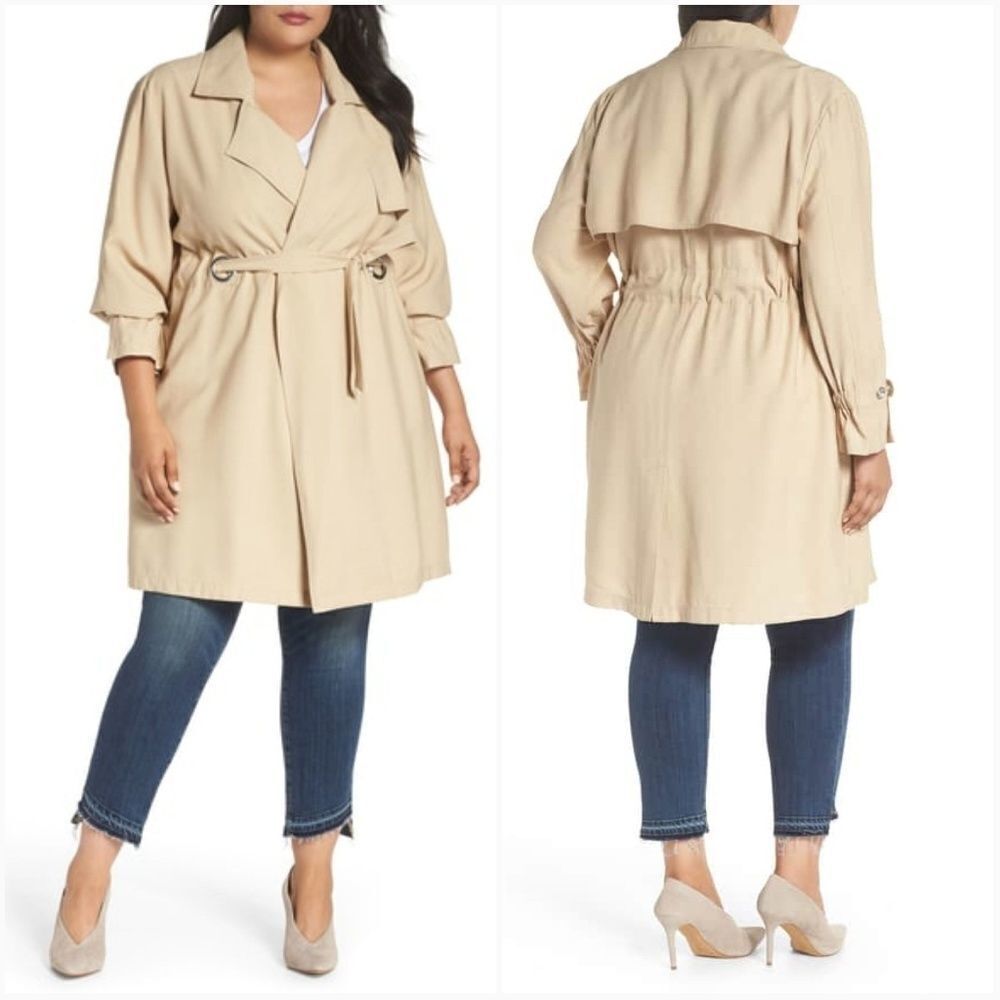 Rebel Wilson Draped Trench Jacket Sz 1X